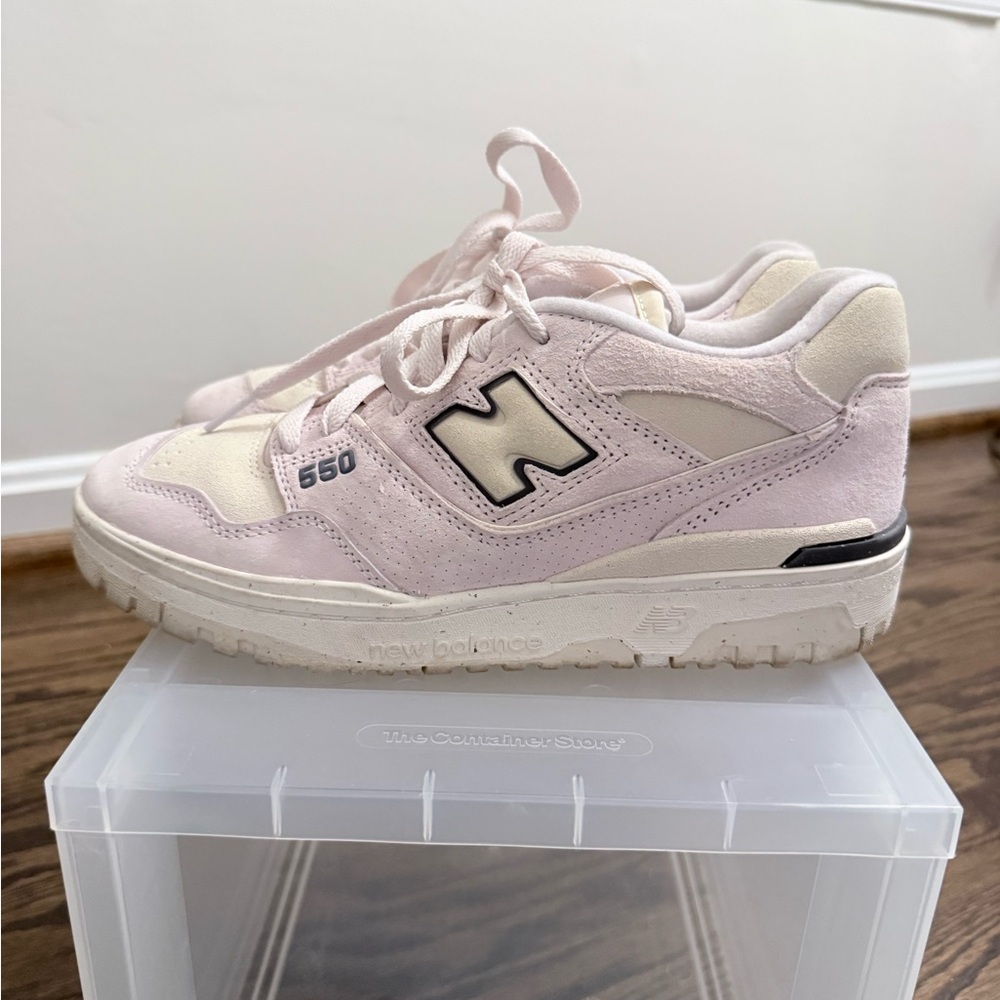 New Balance 550 Pink and Cream Women's Athletic Sneakers